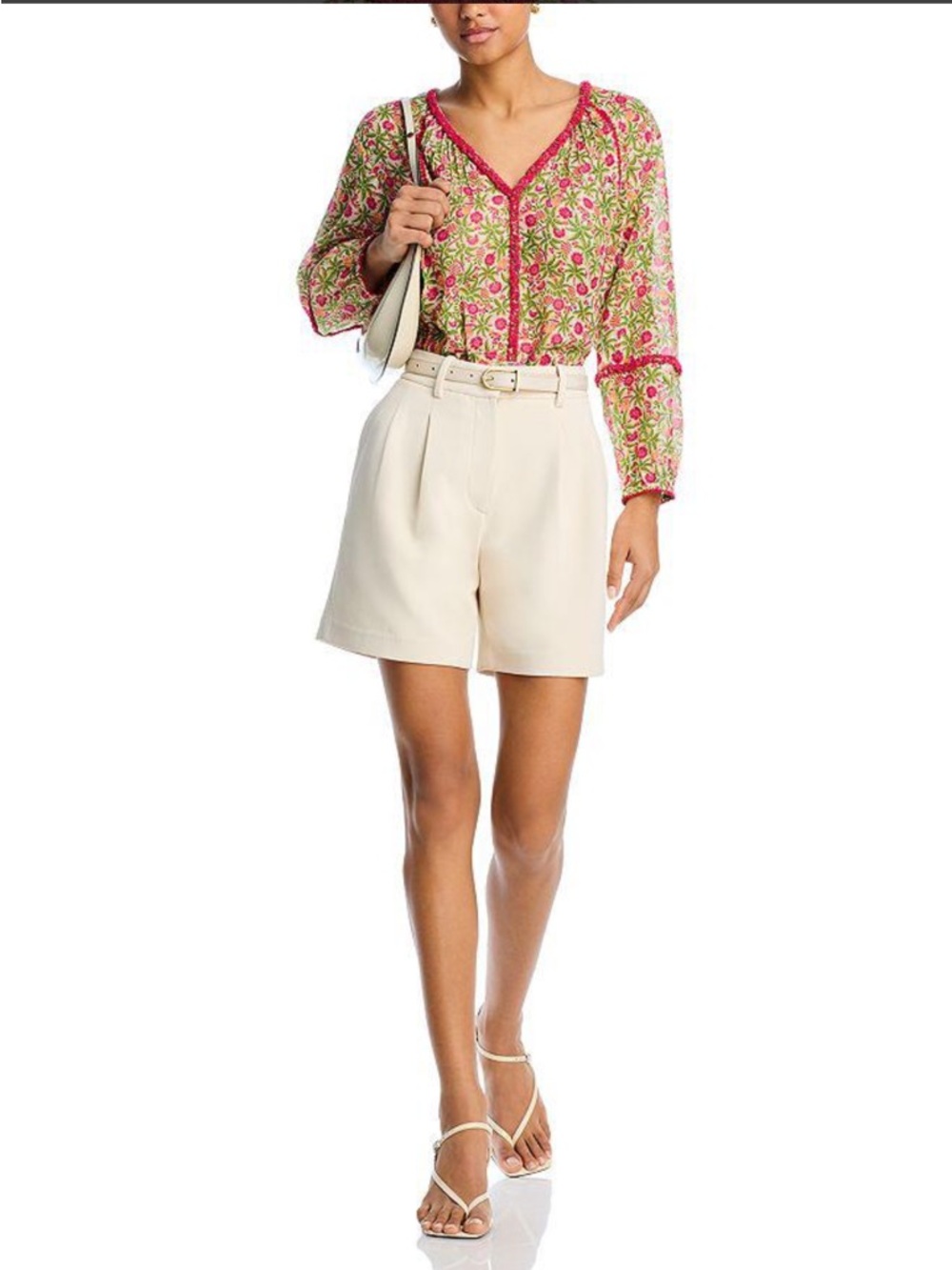 Poupette St. Barth Lara Printed Top in Pink Honolulu Flowy Floral Top Size S
